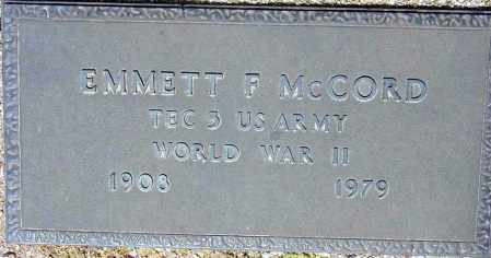 MCCORD, EMMETT F. - Maricopa County, Arizona | EMMETT F. MCCORD - Arizona Gravestone Photos