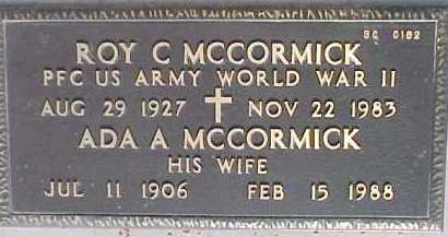 MCCORMICK, ADA A. - Maricopa County, Arizona | ADA A. MCCORMICK - Arizona Gravestone Photos