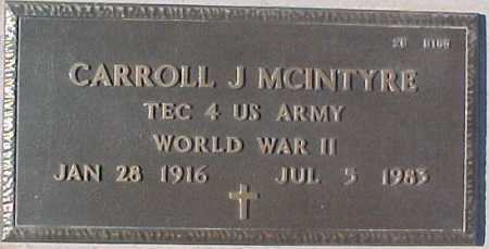 MCINTYRE, CARROLL J. - Maricopa County, Arizona | CARROLL J. MCINTYRE - Arizona Gravestone Photos