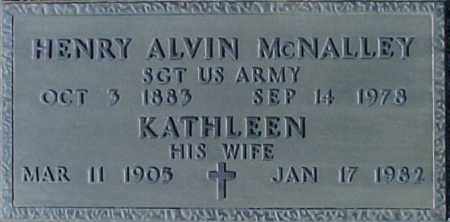 MCNALLEY, HENRY ALVIN - Maricopa County, Arizona | HENRY ALVIN MCNALLEY - Arizona Gravestone Photos