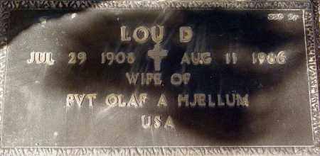 MJELLUM, LOU D - Maricopa County, Arizona | LOU D MJELLUM - Arizona Gravestone Photos