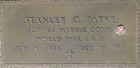 PATKE, STANLEY G - Maricopa County, Arizona | STANLEY G PATKE - Arizona Gravestone Photos