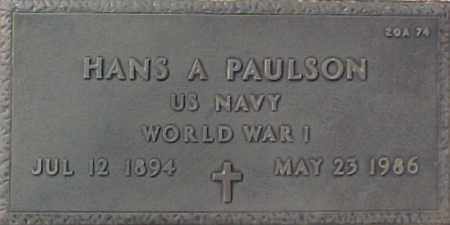 PAULSON, HANS A. - Maricopa County, Arizona | HANS A. PAULSON - Arizona Gravestone Photos