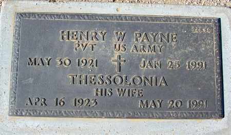 PAYNE, THESSOLONIA - Maricopa County, Arizona | THESSOLONIA PAYNE - Arizona Gravestone Photos