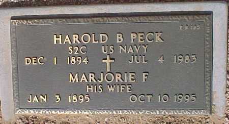 PECK, HAROLD B. - Maricopa County, Arizona | HAROLD B. PECK - Arizona Gravestone Photos