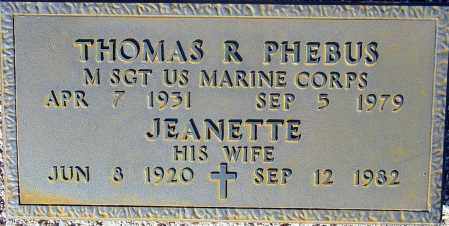 PHEBUS, THOMAS R. - Maricopa County, Arizona | THOMAS R. PHEBUS - Arizona Gravestone Photos