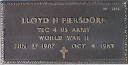 PIERSDORF, LLOYD H. - Maricopa County, Arizona | LLOYD H. PIERSDORF - Arizona Gravestone Photos