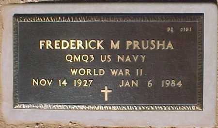 PRUSHA, FREDERICK M - Maricopa County, Arizona | FREDERICK M PRUSHA - Arizona Gravestone Photos