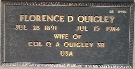 QUIGLEY, FLORENCE D. - Maricopa County, Arizona | FLORENCE D. QUIGLEY - Arizona Gravestone Photos