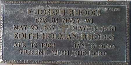 RHODES, F JOSEPH - Maricopa County, Arizona | F JOSEPH RHODES - Arizona Gravestone Photos