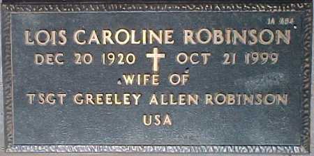 ROBINSON, LOIS CAROLINE - Maricopa County, Arizona | LOIS CAROLINE ROBINSON - Arizona Gravestone Photos
