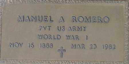 ROMERO, MANUEL A - Maricopa County, Arizona | MANUEL A ROMERO - Arizona Gravestone Photos