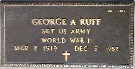 RUFF, GEORGE A. - Maricopa County, Arizona | GEORGE A. RUFF - Arizona Gravestone Photos