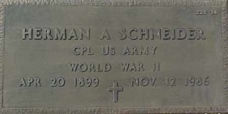 SCHNEIDER, HERMAN A. - Maricopa County, Arizona | HERMAN A. SCHNEIDER - Arizona Gravestone Photos