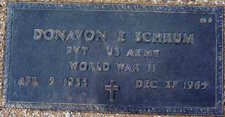 SCHRUM, DONAVON E. - Maricopa County, Arizona | DONAVON E. SCHRUM - Arizona Gravestone Photos