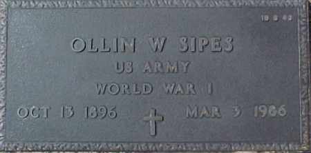SIPES, OLLIN W. - Maricopa County, Arizona | OLLIN W. SIPES - Arizona Gravestone Photos