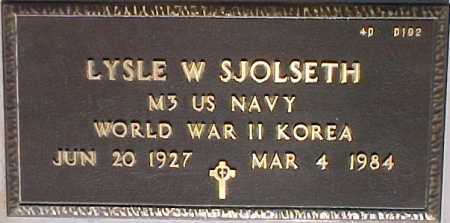 SJOLSETH, LYSLE W. - Maricopa County, Arizona | LYSLE W. SJOLSETH - Arizona Gravestone Photos
