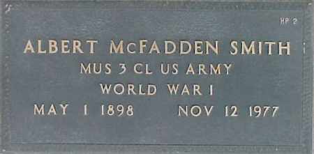 SMITH, ALBERT MCFADDEN - Maricopa County, Arizona | ALBERT MCFADDEN SMITH - Arizona Gravestone Photos