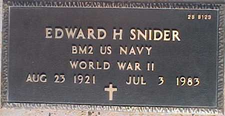 SNIDER, EDWARD H. - Maricopa County, Arizona | EDWARD H. SNIDER - Arizona Gravestone Photos