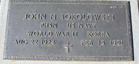 SOKOLOWSKI, JOHN N. - Maricopa County, Arizona | JOHN N. SOKOLOWSKI - Arizona Gravestone Photos