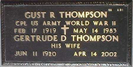THOMPSON, GERTRUDE D. - Maricopa County, Arizona | GERTRUDE D. THOMPSON - Arizona Gravestone Photos