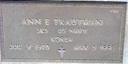 TRAUTMAN, ANN E. - Maricopa County, Arizona | ANN E. TRAUTMAN - Arizona Gravestone Photos