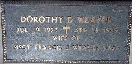 WEAVER, DOROTHY D - Maricopa County, Arizona | DOROTHY D WEAVER - Arizona Gravestone Photos