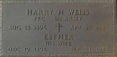 WEISS, HARRY H - Maricopa County, Arizona | HARRY H WEISS - Arizona Gravestone Photos