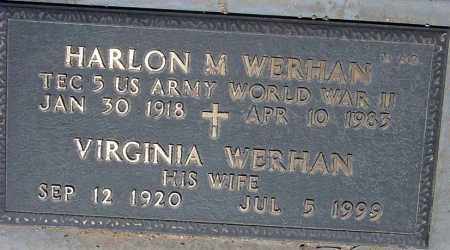 WERHAN, HARLON M. - Maricopa County, Arizona | HARLON M. WERHAN - Arizona Gravestone Photos