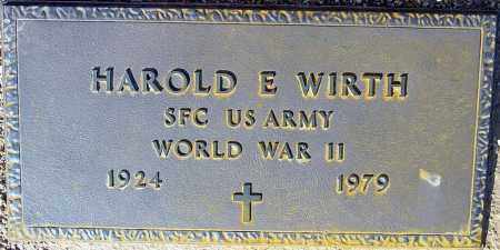WIRTH, HAROLD E. - Maricopa County, Arizona | HAROLD E. WIRTH - Arizona Gravestone Photos