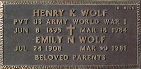 WOLF, EMILY N. - Maricopa County, Arizona | EMILY N. WOLF - Arizona Gravestone Photos