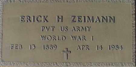 ZEIMANN, ERICK H - Maricopa County, Arizona | ERICK H ZEIMANN - Arizona Gravestone Photos