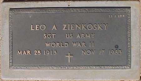 ZIENKOSKY, LEO A - Maricopa County, Arizona | LEO A ZIENKOSKY - Arizona Gravestone Photos