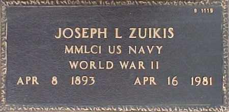 ZUIKIS, JOSEPH L - Maricopa County, Arizona | JOSEPH L ZUIKIS - Arizona Gravestone Photos