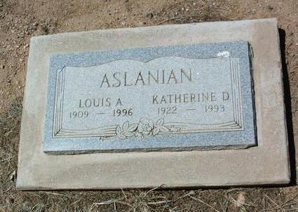 ASLANIAN, KATHERINE D. - Yavapai County, Arizona | KATHERINE D. ASLANIAN - Arizona Gravestone Photos
