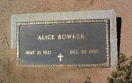 HANSEN BOWKER, ALICE ELEANOR - Yavapai County, Arizona | ALICE ELEANOR HANSEN BOWKER - Arizona Gravestone Photos