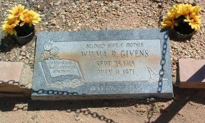 GIVENS, WILMA R. - Yavapai County, Arizona | WILMA R. GIVENS - Arizona Gravestone Photos
