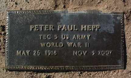 HEPP, PETER PAUL - Yavapai County, Arizona | PETER PAUL HEPP - Arizona Gravestone Photos