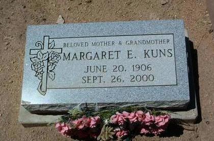 KUNS, MARGARET EVELYN - Yavapai County, Arizona | MARGARET EVELYN KUNS - Arizona Gravestone Photos