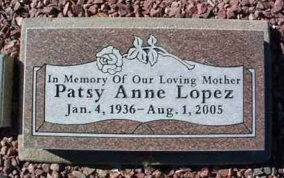 BIGGS LOPEZ, PATSY ANNE - Yavapai County, Arizona | PATSY ANNE BIGGS LOPEZ - Arizona Gravestone Photos