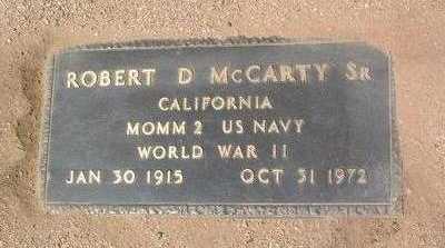 MCCARTY, ROBERT D., SR. - Yavapai County, Arizona | ROBERT D., SR. MCCARTY - Arizona Gravestone Photos
