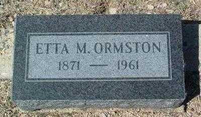 ORMSTON, ETTA MAY - Yavapai County, Arizona | ETTA MAY ORMSTON - Arizona Gravestone Photos