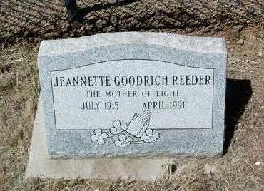REEDER, JEANNETTE - Yavapai County, Arizona | JEANNETTE REEDER - Arizona Gravestone Photos