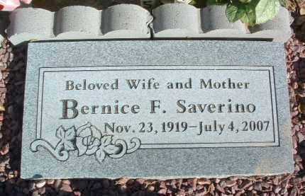 SAVERINO, BERNICE FRANCES - Yavapai County, Arizona | BERNICE FRANCES SAVERINO - Arizona Gravestone Photos