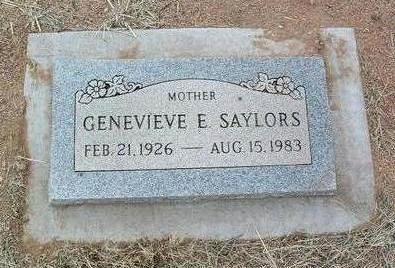 SAYLORS, GENEVIEVE - Yavapai County, Arizona | GENEVIEVE SAYLORS - Arizona Gravestone Photos