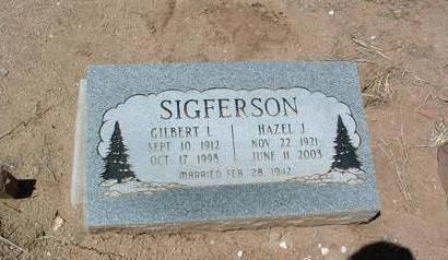 HEGWOOD SIGFERSON, HAZEL JANE - Yavapai County, Arizona | HAZEL JANE HEGWOOD SIGFERSON - Arizona Gravestone Photos