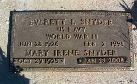 SNYDER, MARY IRENE - Yavapai County, Arizona | MARY IRENE SNYDER - Arizona Gravestone Photos