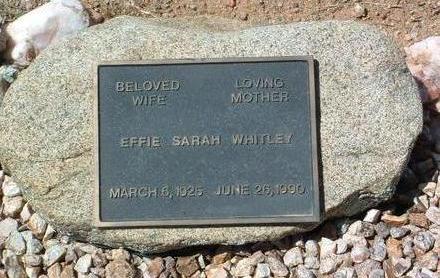 WHITLEY, EFFIE SARAH - Yavapai County, Arizona | EFFIE SARAH WHITLEY - Arizona Gravestone Photos