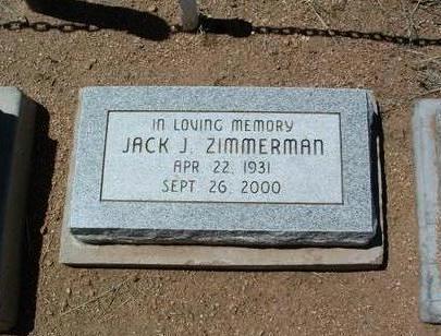 ZIMMERMAN, JACK JORDAN - Yavapai County, Arizona | JACK JORDAN ZIMMERMAN - Arizona Gravestone Photos