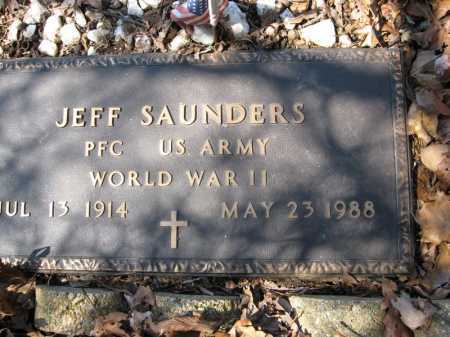 SAUNDERS (VETERAN WWII), JEFF - Garland County, Arkansas | JEFF SAUNDERS (VETERAN WWII) - Arkansas Gravestone Photos